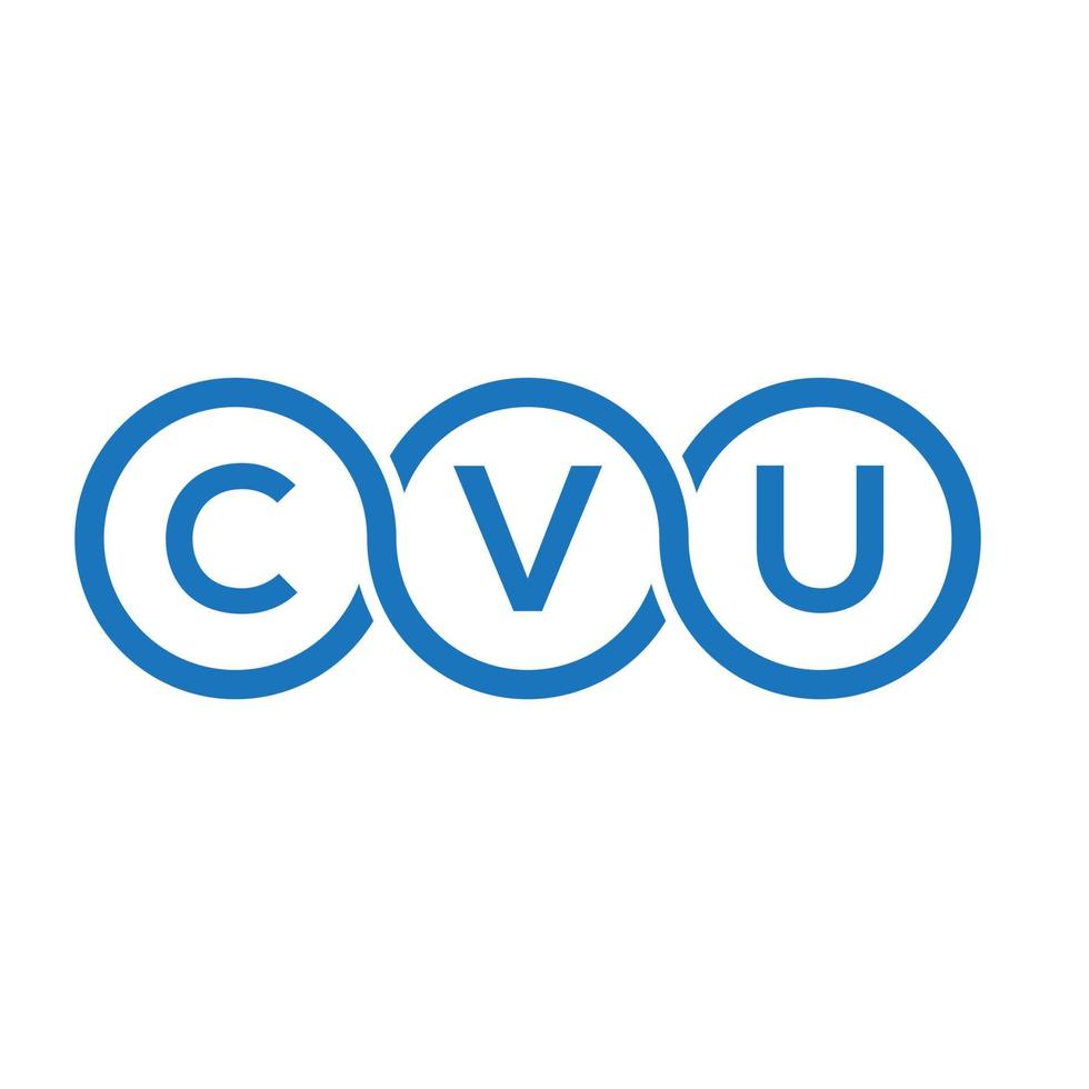 création de logo de lettre cvu sur fond noir. concept de logo de lettre initiales créatives cvu. création de lettre vectorielle cvu. vecteur