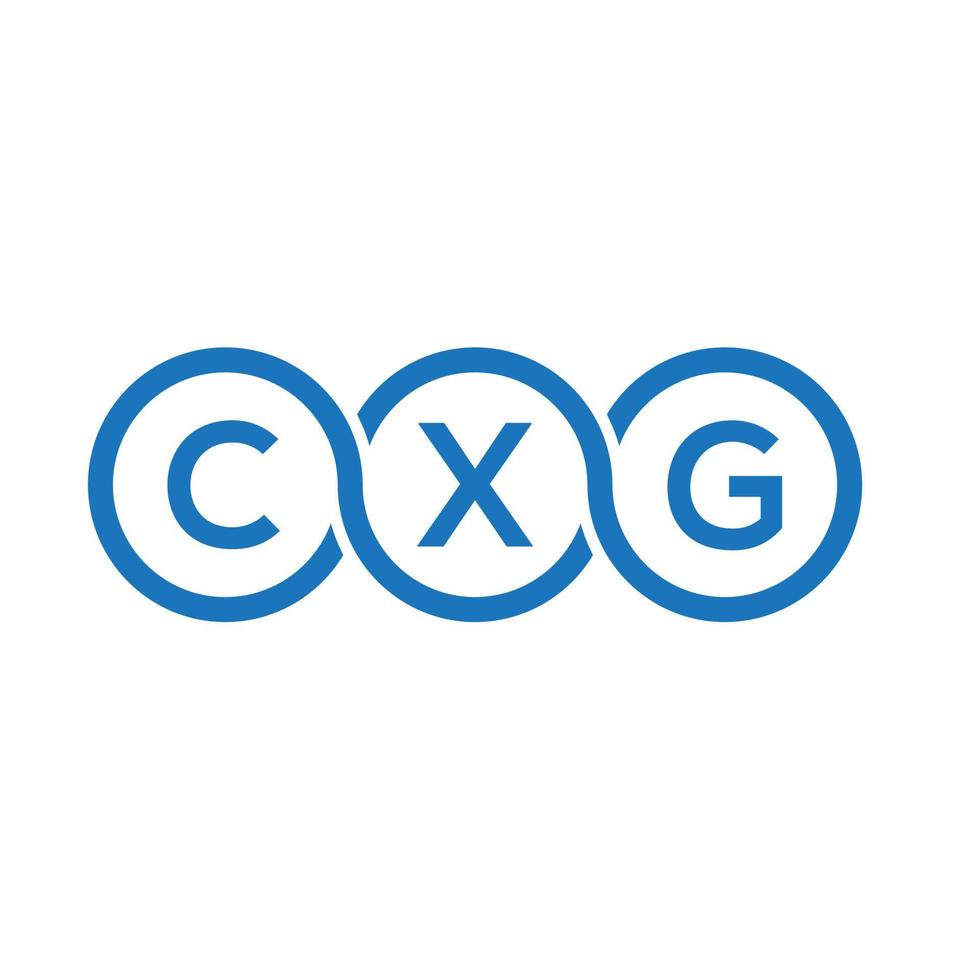 création de logo de lettre cxg sur fond noir.concept de logo de lettre initiales créatives cxg.conception de lettre vectorielle cxg. vecteur