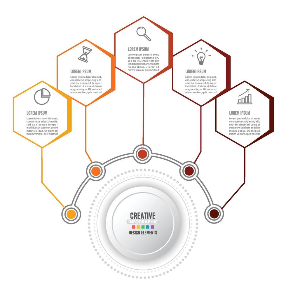 modèle infographique de vecteur avec étiquette en papier 3d, cercles intégrés. concept d'entreprise avec des options. pour le contenu, diagramme, organigramme, étapes, pièces, infographie de chronologie, mise en page de flux de travail, graphique