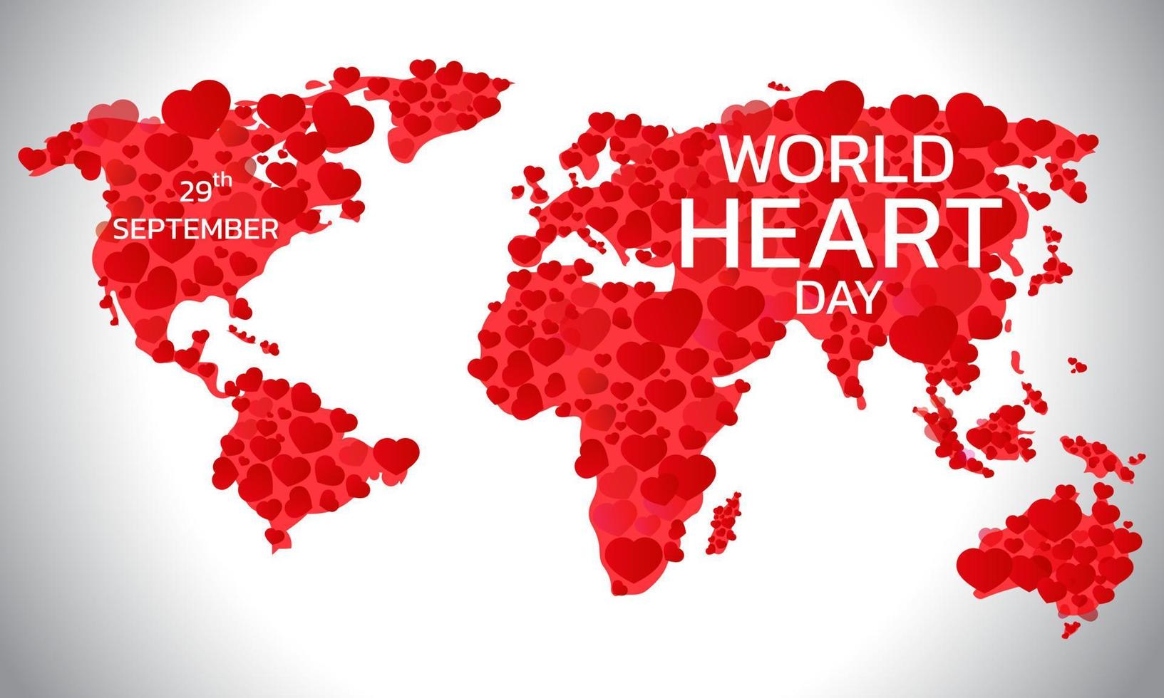 illustration vectorielle, affiche ou bannière pour la journée mondiale du cœur. vecteur