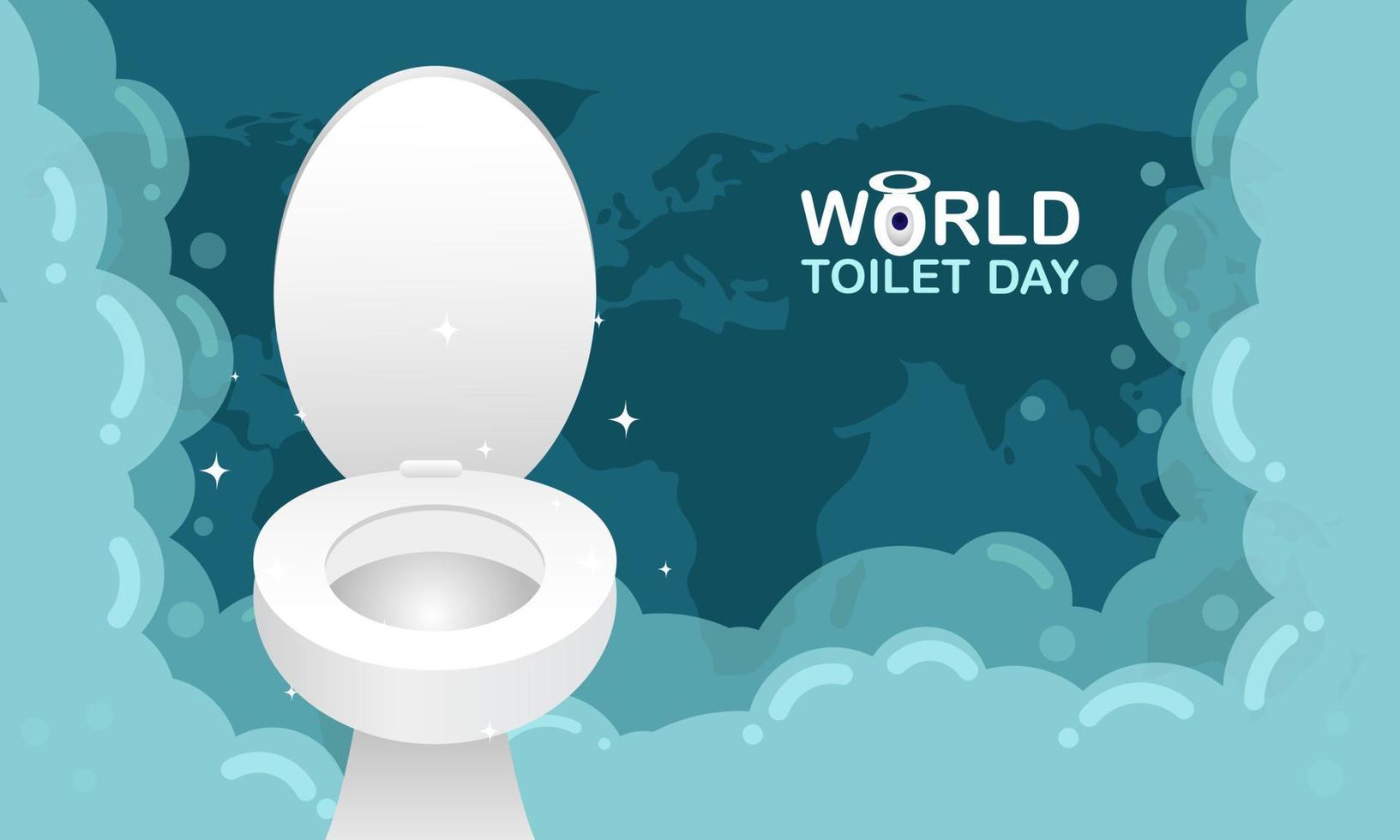 illustration vectorielle de la journée mondiale des toilettes vecteur