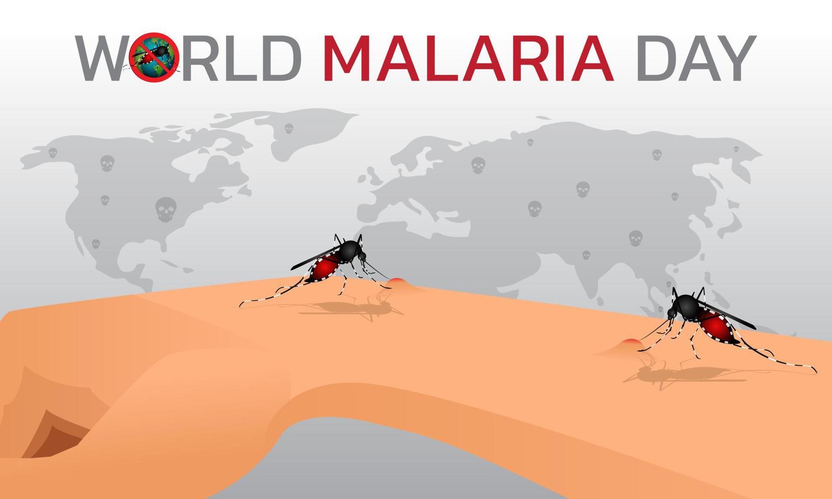 conception du concept de la journée mondiale du paludisme pour la journée du paludisme. vecteur