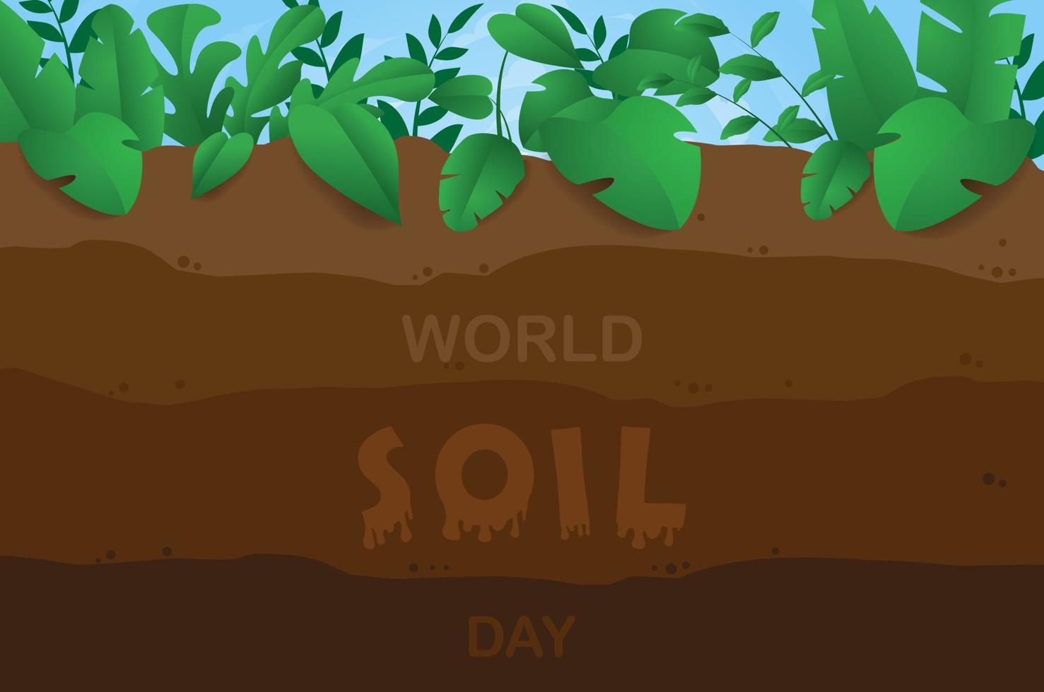 illustration vectorielle de conception de la journée mondiale du sol pour l'arrière-plan de l'affiche et la conception de la bannière vecteur