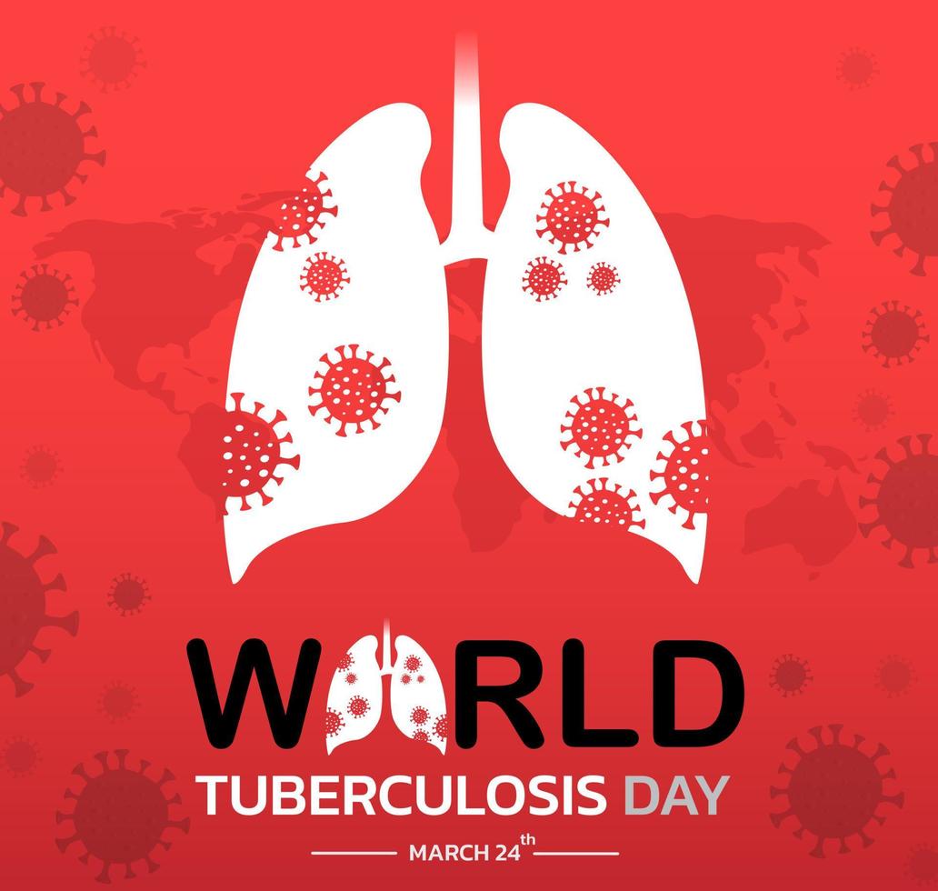 journée mondiale de la tuberculose le 24 mars. concept de journée de solidarité médicale. illustration vectorielle. vecteur