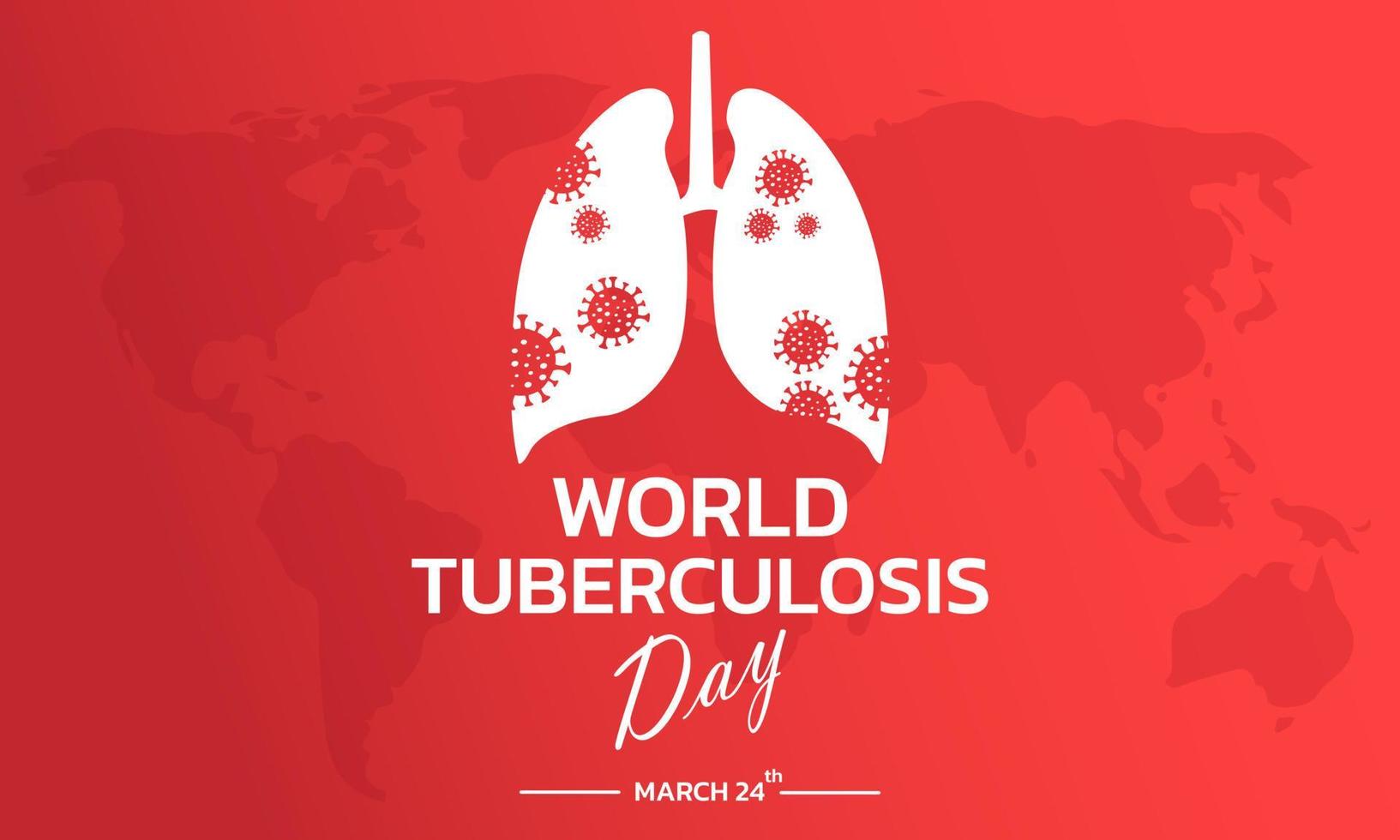 journée mondiale de la tuberculose le 24 mars. concept de journée de solidarité médicale. illustration vectorielle. vecteur