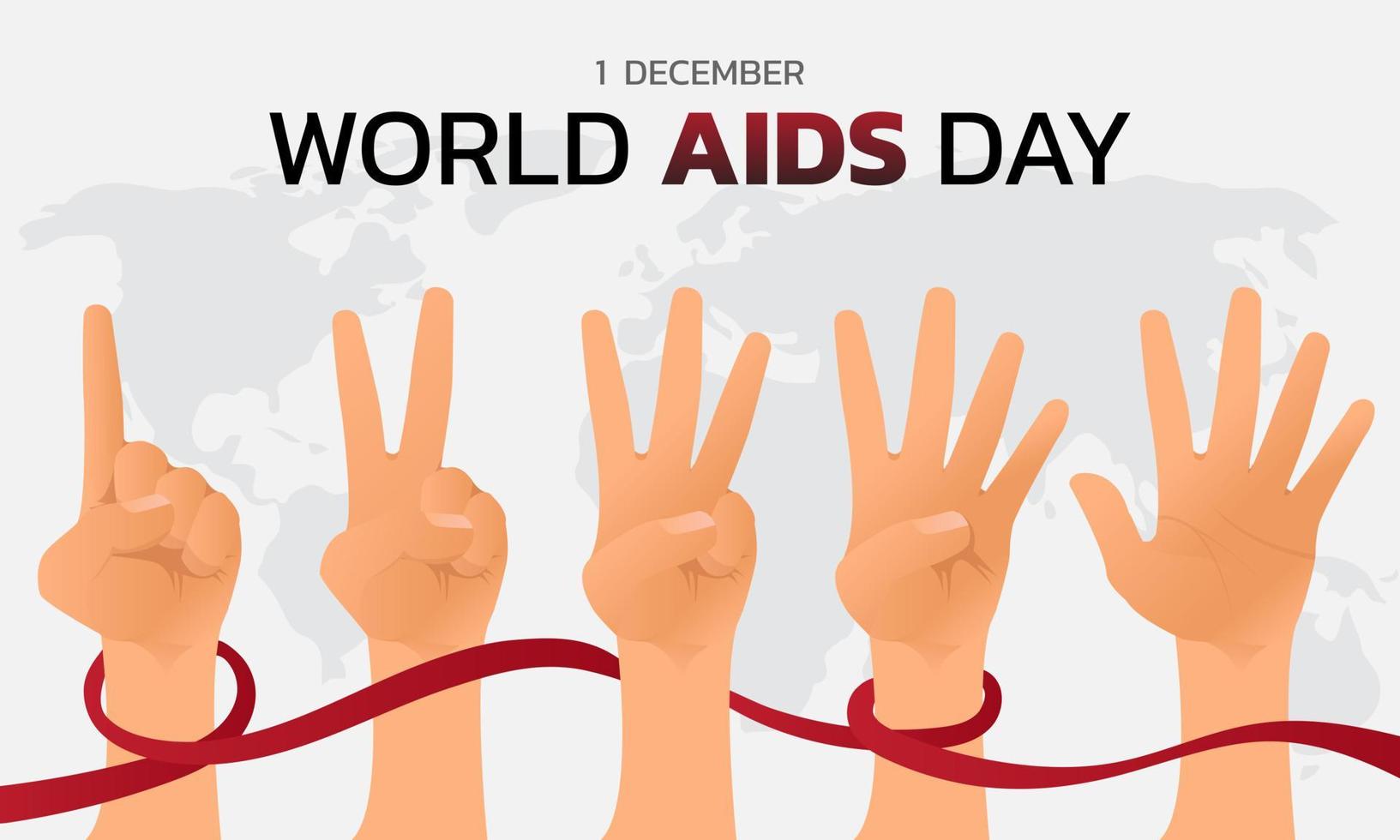 Journée Mondiale Contre Le SIDA Main Humaine Avec Le Ruban Rouge Abstrait  Illustration de Vecteur - Illustration du drapeau, jour: 130055316