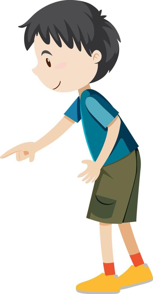 personnage de dessin animé simple garçon actif vecteur