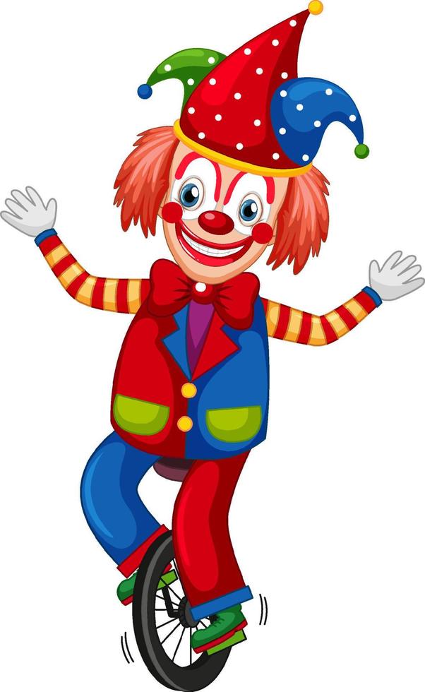 personnage de dessin animé de clown coloré vecteur