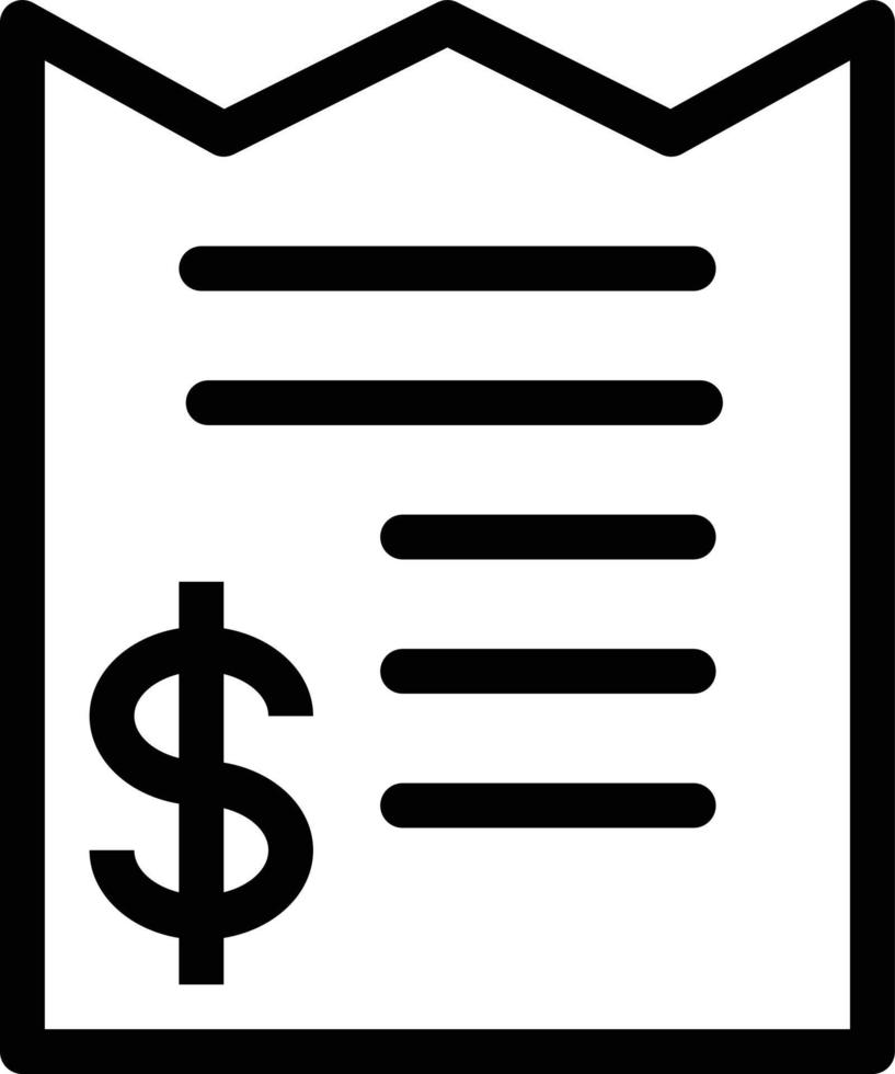illustration vectorielle de facture sur un fond. symboles de qualité premium. icônes vectorielles pour le concept et la conception graphique. vecteur