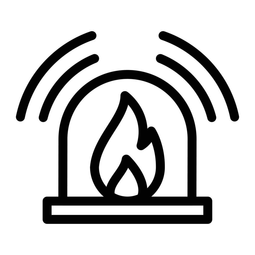 illustration vectorielle d'alarme incendie sur fond.symboles de qualité premium.icônes vectorielles pour le concept et la conception graphique. vecteur