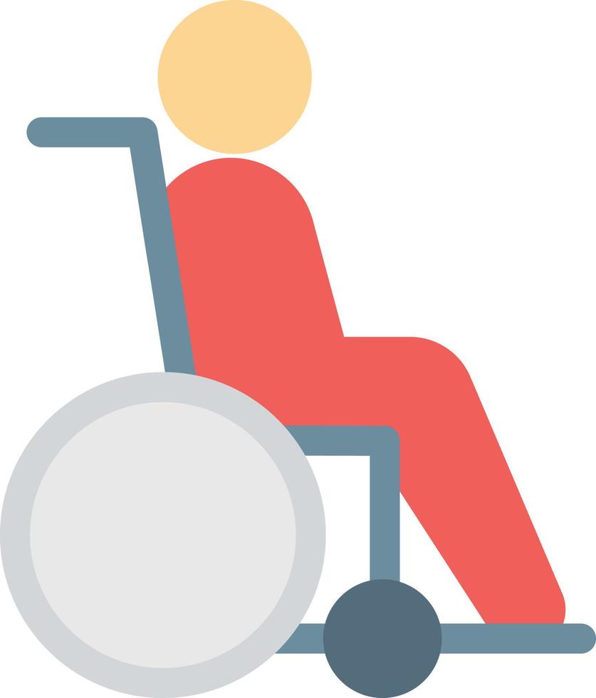 illustration vectorielle d'homme en fauteuil roulant sur un fond. symboles de qualité premium. icônes vectorielles pour le concept et la conception graphique. vecteur