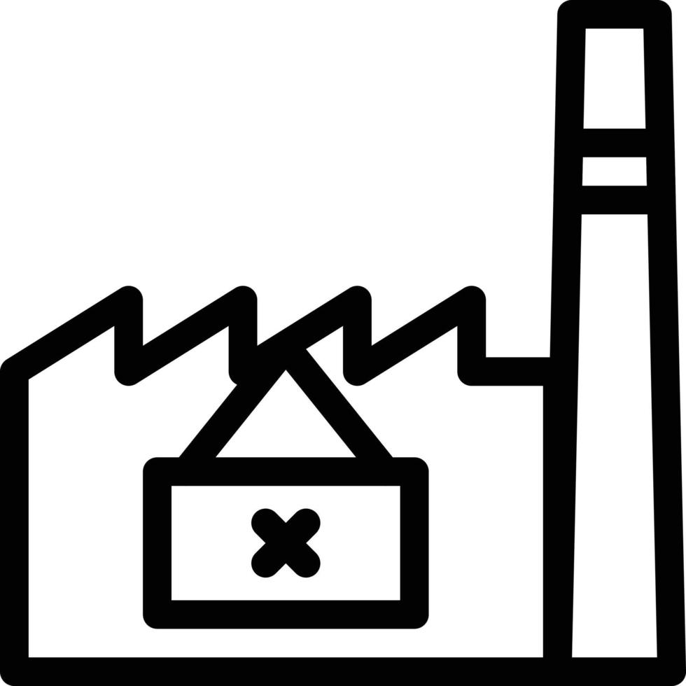 illustration vectorielle de fermeture d'usine sur un background.symboles de qualité premium. icônes vectorielles pour le concept et la conception graphique. vecteur