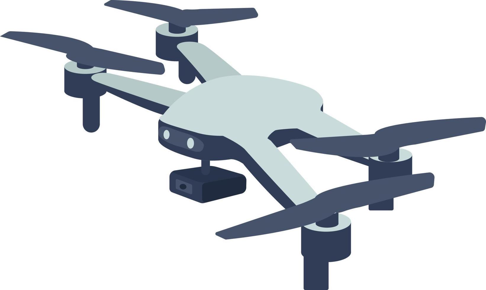 drone de caméra objet vectoriel de couleur semi-plat