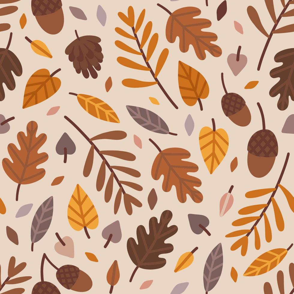 motif de feuilles d'automne vecteur