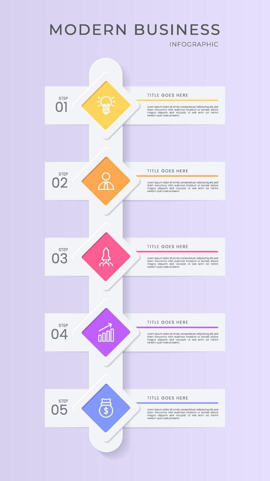 élégant modèle de vecteur 3d infographique avec des étapes pour réussir. présentation avec des icônes d'éléments de ligne. la conception de concept d'entreprise peut être utilisée pour la mise en page web, brochure, diagramme, graphique ou bannière