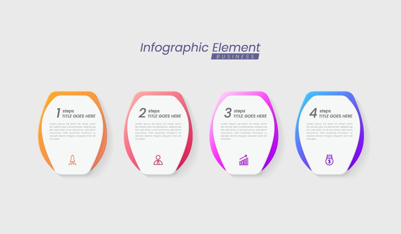 modèle de conception infographique vectoriel avec options ou étapes. peut être utilisé pour le diagramme de processus, les présentations, la mise en page du flux de travail, la bannière, l'organigramme, le graphique d'informations.