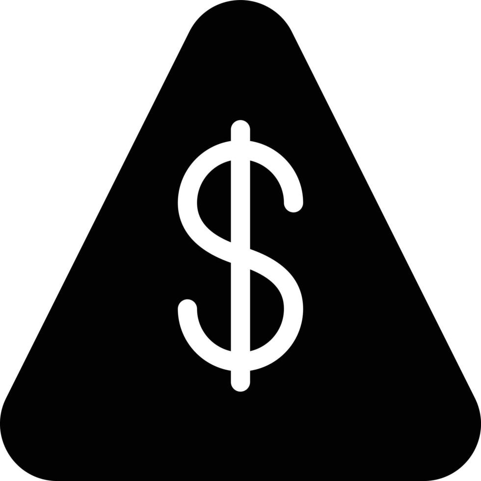 illustration vectorielle d'avertissement dollar sur fond symboles de qualité premium. icônes vectorielles pour le concept et la conception graphique. vecteur