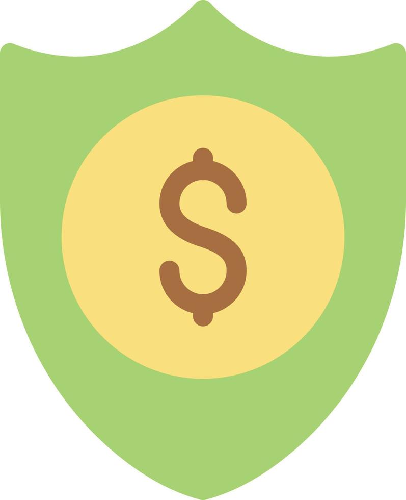 illustration vectorielle de bouclier dollar sur fond. symboles de qualité premium. icônes vectorielles pour le concept et la conception graphique. vecteur