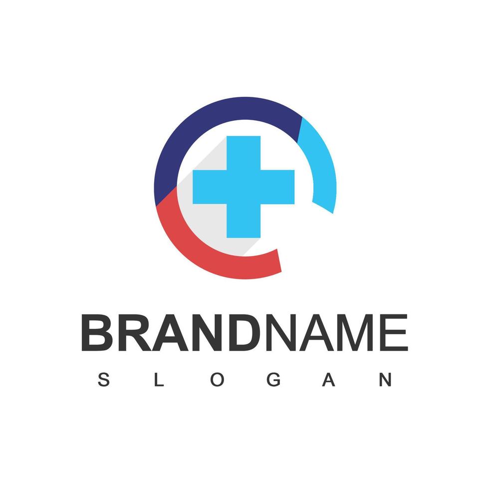 modèle de conception de logo de soins de santé et médicaux vecteur