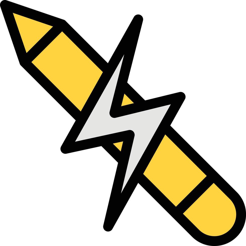 illustration vectorielle de crayon de puissance sur un fond. symboles de qualité premium. icônes vectorielles pour le concept et la conception graphique. vecteur