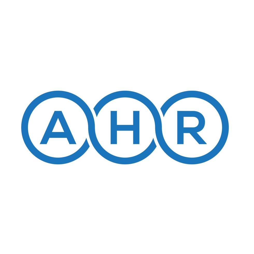 création de logo de lettre ahr sur fond blanc. concept de logo de lettre initiales créatives ahr. conception de lettre ahr. vecteur