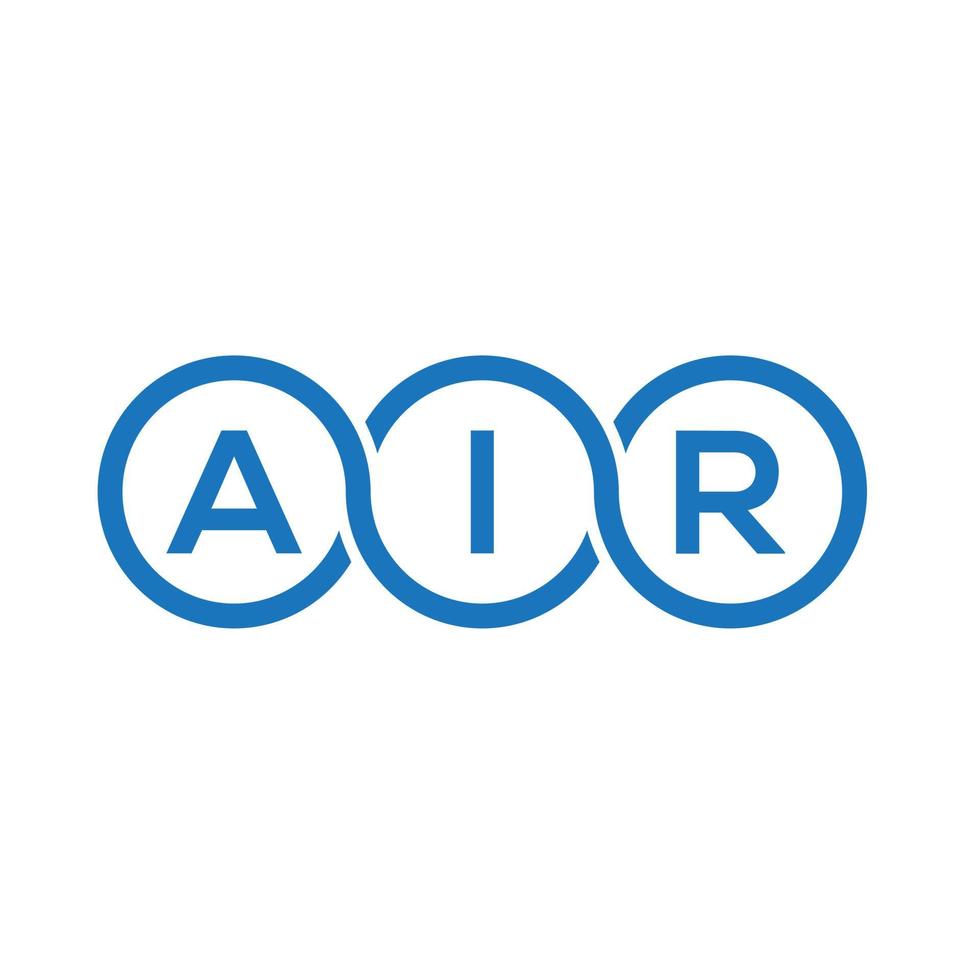 création de logo de lettre d'air sur fond blanc. concept de logo de lettre d'initiales créatives d'air. conception de lettre aérienne. vecteur