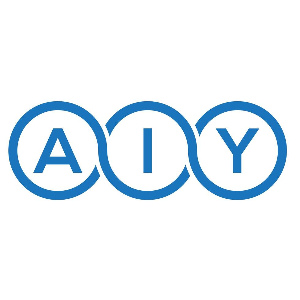 création de logo de lettre aiy sur fond blanc. concept de logo de lettre initiales créatives aiy. conception de lettre aiy. vecteur