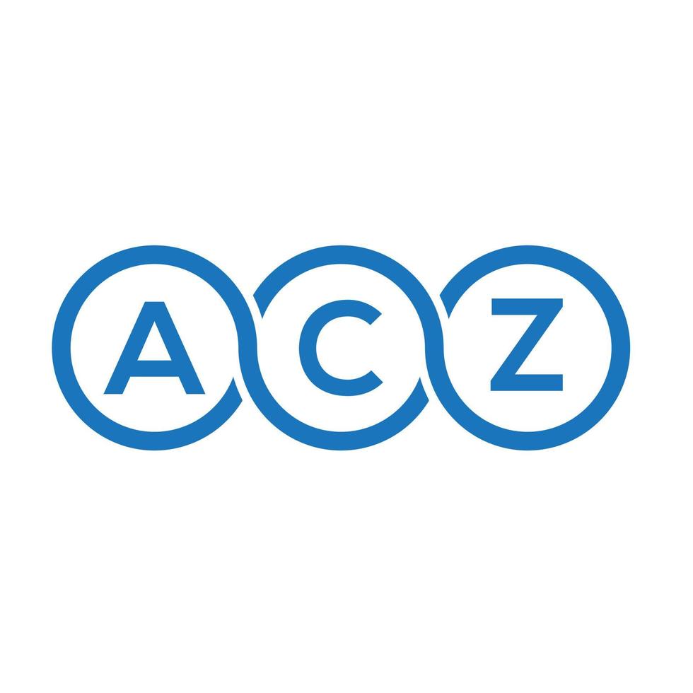 création de logo de lettre acz sur fond blanc. concept de logo de lettre initiales créatives acz. conception de lettre acz. vecteur