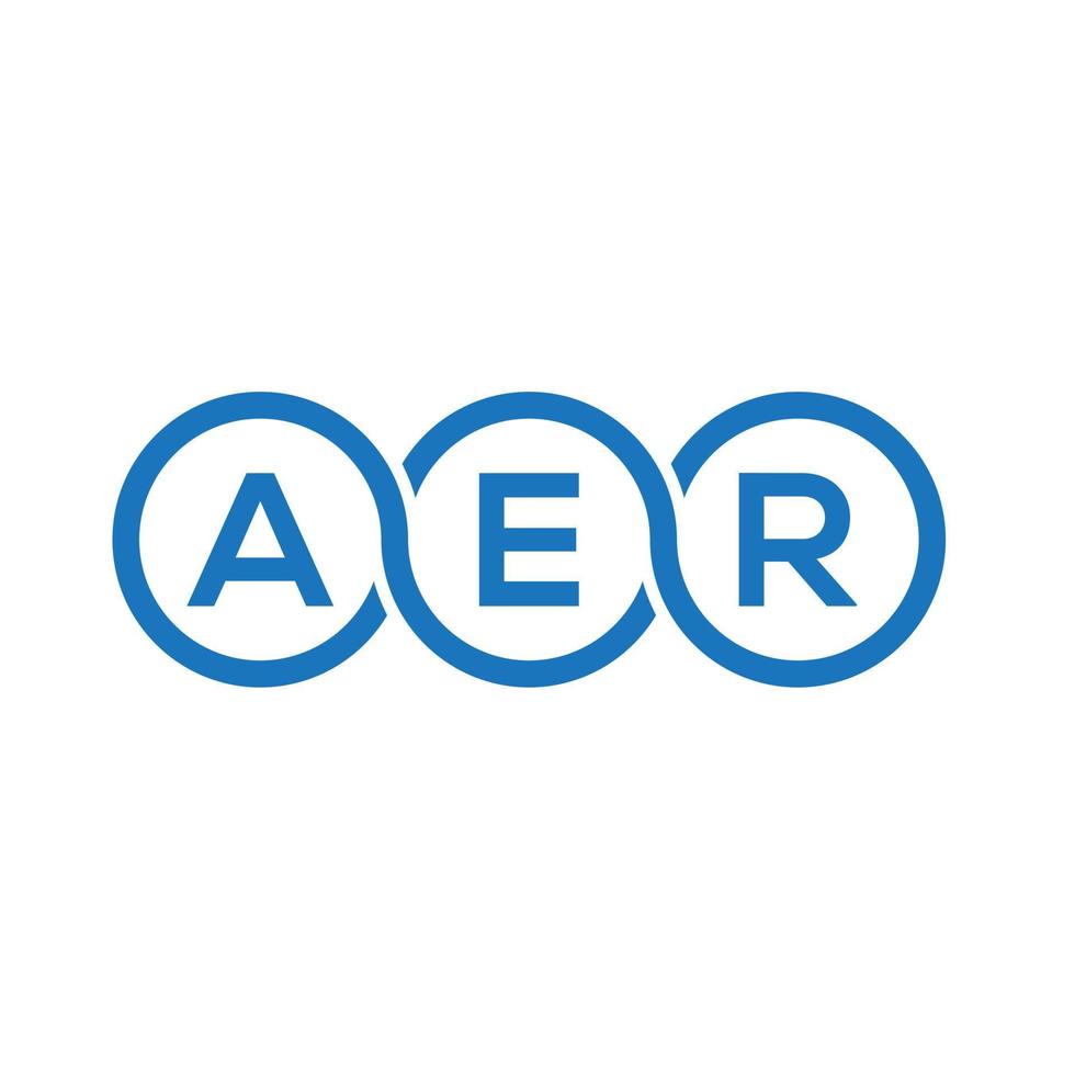 création de logo de lettre aer sur fond blanc. aer concept de logo de lettre initiales créatives. conception de lettre aer. vecteur