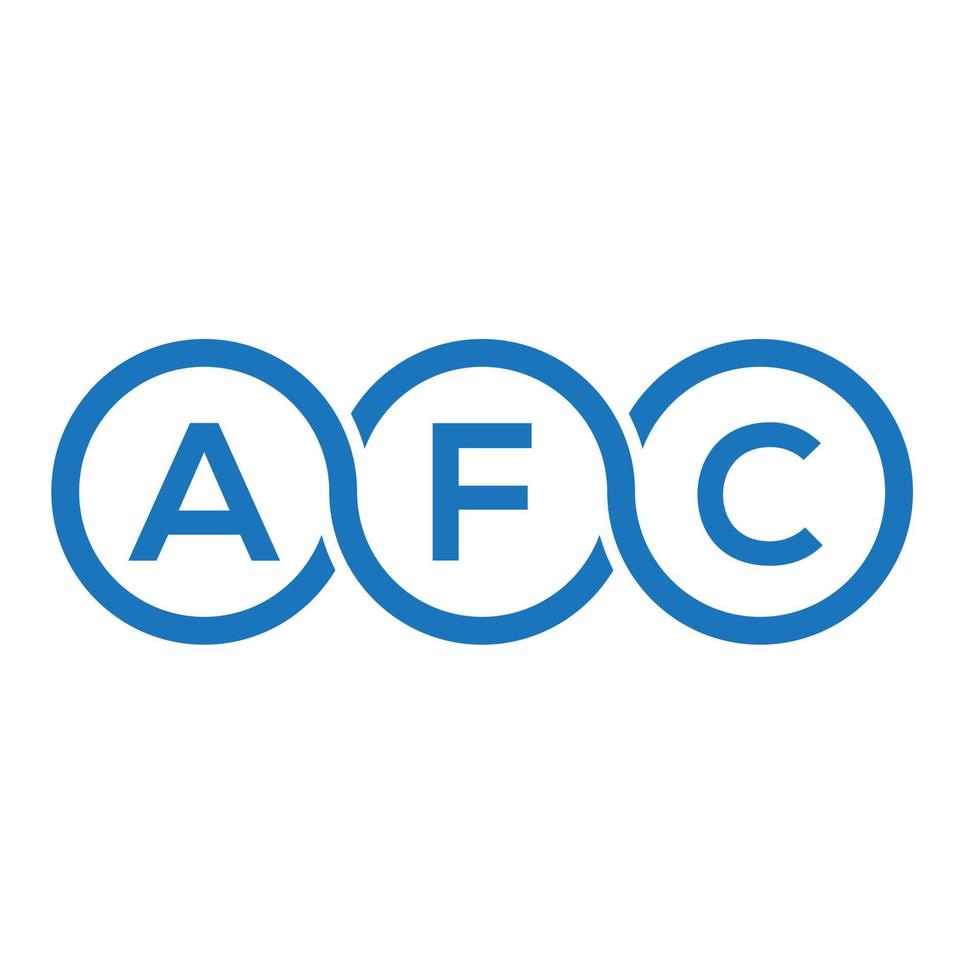 création de logo de lettre afc sur fond blanc. concept de logo de lettre initiales créatives afc. conception de lettre afc. vecteur