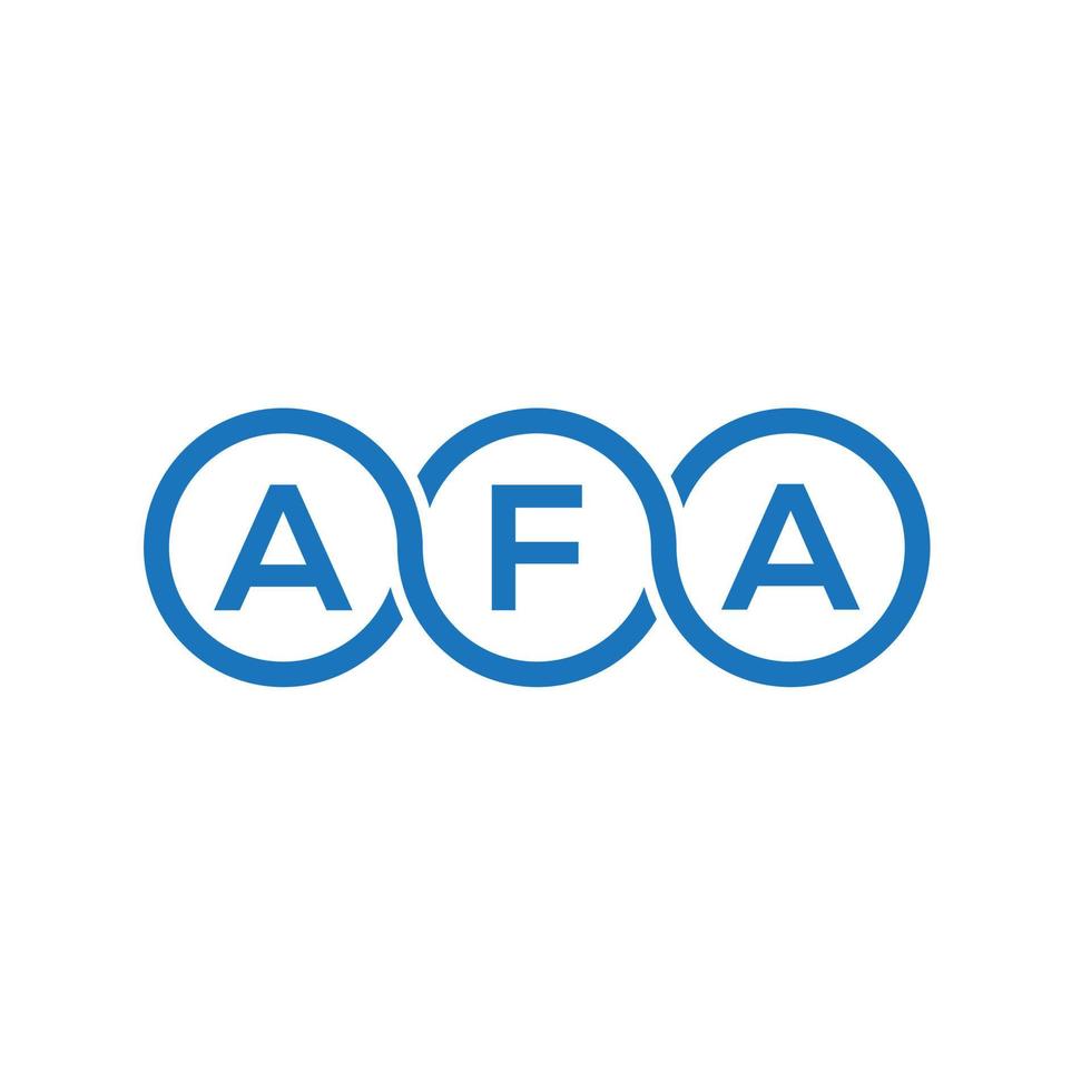 création de logo de lettre afa sur fond blanc. concept de logo de lettre initiales créatives afa. conception de lettre afa. vecteur