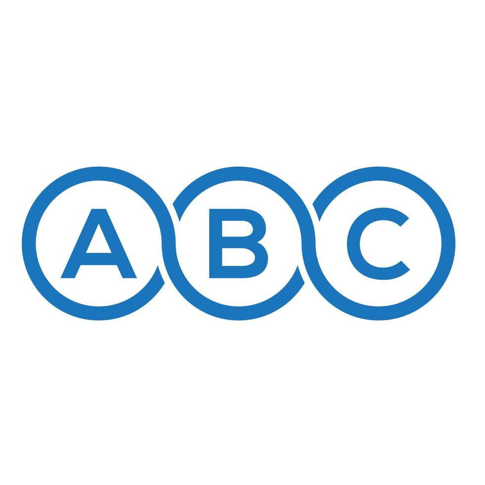 création de logo de lettre abc sur fond blanc. concept de logo de lettre initiales créatives abc. conception de lettre abc. vecteur