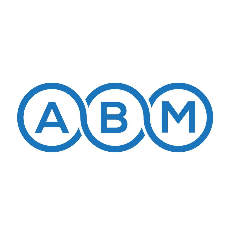 création de logo de lettre abm sur fond blanc. concept de logo de lettre initiales créatives abm. conception de lettre abm. vecteur