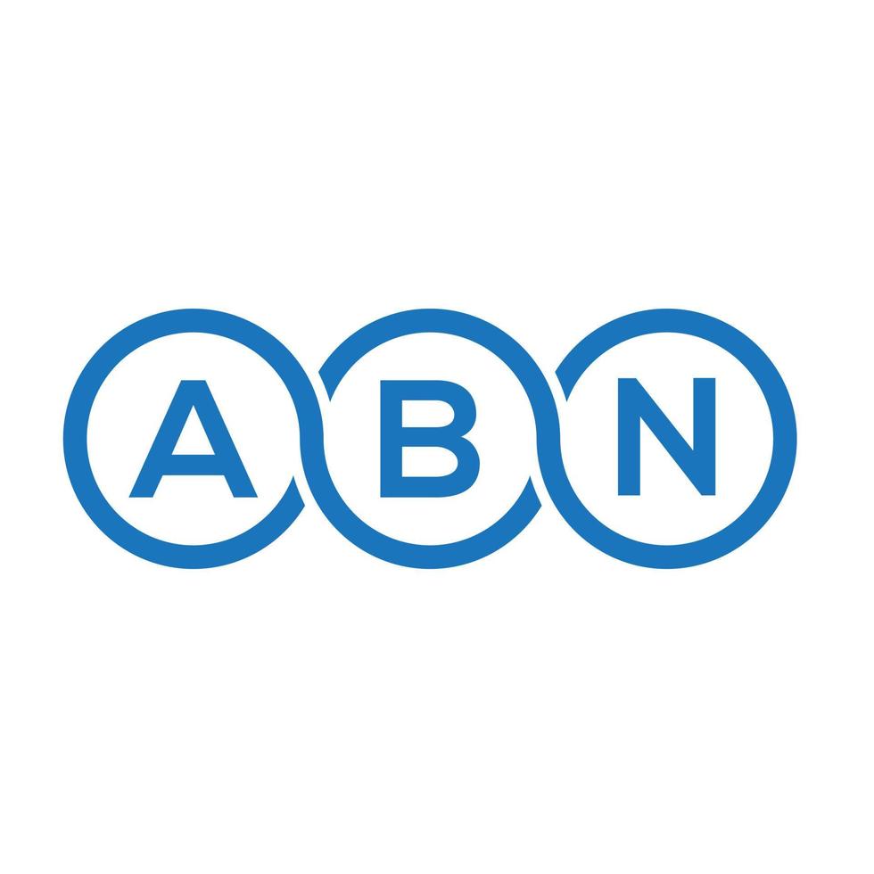 création de logo de lettre abn sur fond blanc. concept de logo de lettre initiales créatives abn. conception de lettre abn. vecteur