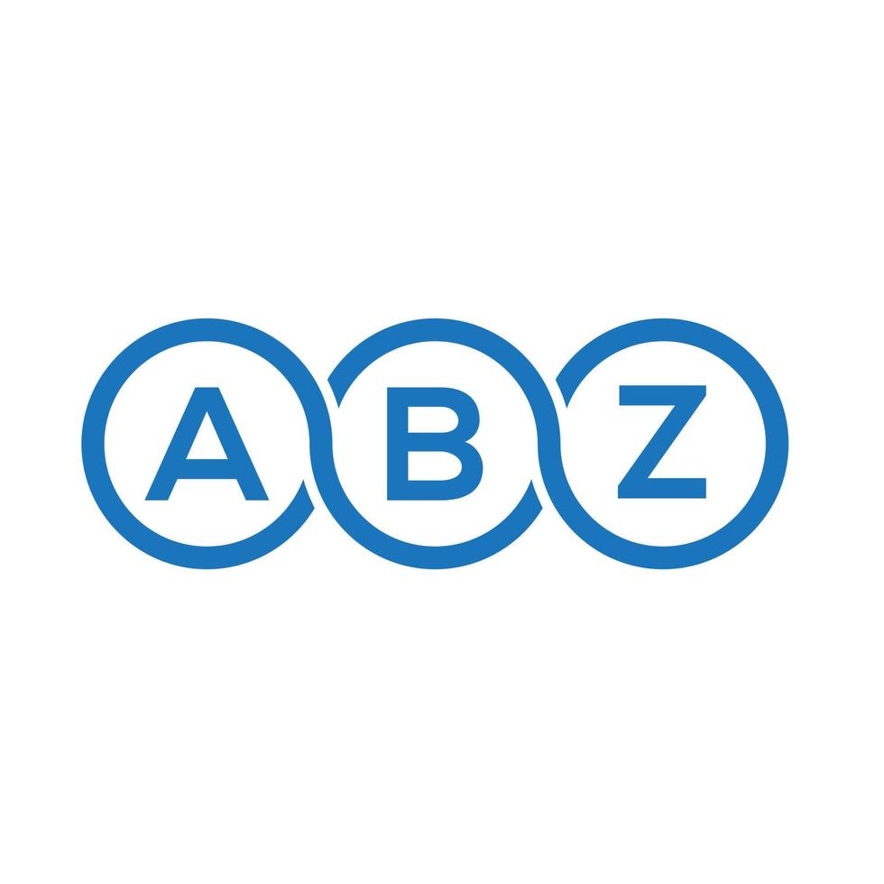 création de logo de lettre abz sur fond blanc. concept de logo de lettre initiales créatives abz. conception de lettre abz. vecteur