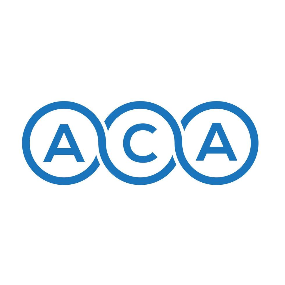 création de logo de lettre aca sur fond blanc. concept de logo de lettre initiales créatives aca. conception de lettre aca. vecteur
