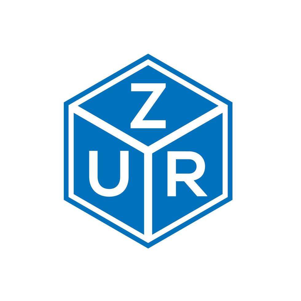 création de logo de lettre zur sur fond blanc. concept de logo de lettre initiales créatives zur. conception de lettre zur. vecteur