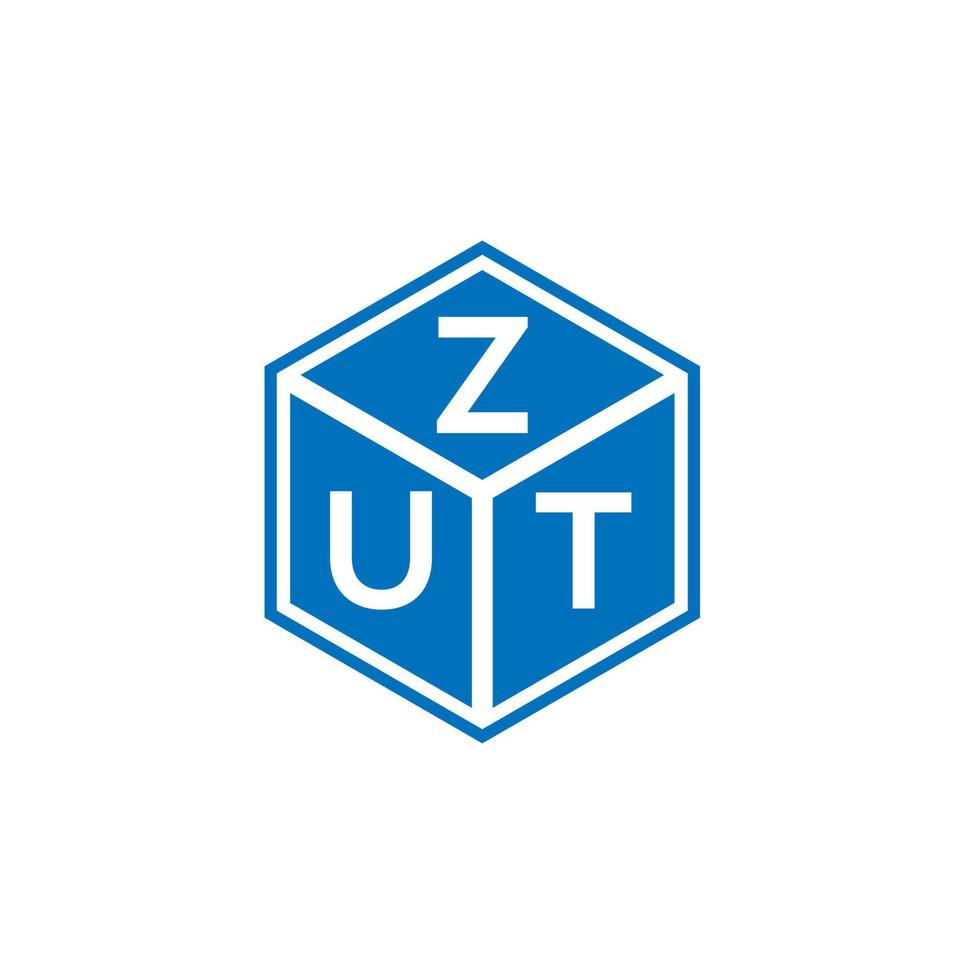 création de logo de lettre zut sur fond blanc. concept de logo de lettre initiales créatives zut. conception de lettre zut. vecteur