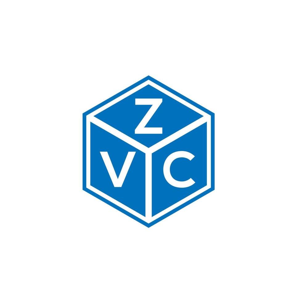 création de logo de lettre zvc sur fond blanc. concept de logo de lettre initiales créatives zvc. conception de lettre zvc. vecteur