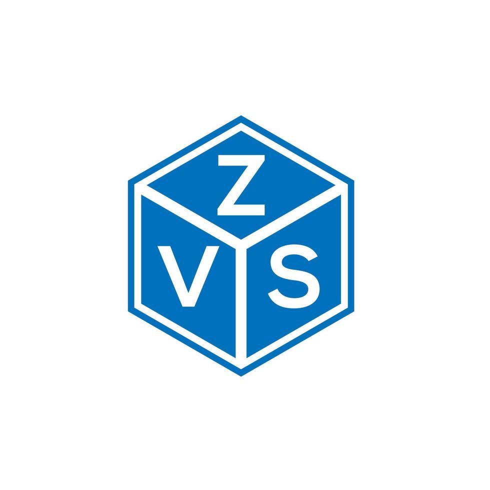 création de logo de lettre zvs sur fond blanc. concept de logo de lettre initiales créatives zvs. conception de lettre zvs. vecteur