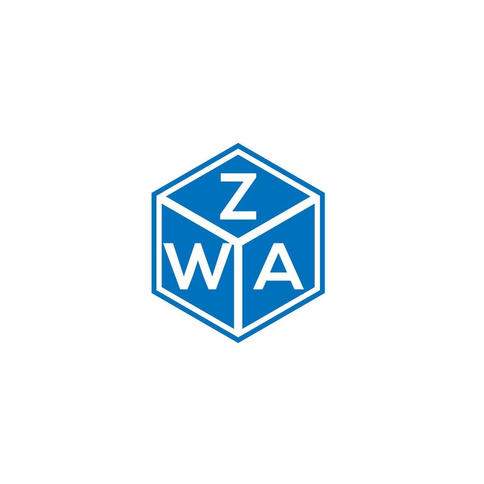 création de logo de lettre zwa sur fond blanc. concept de logo de lettre initiales créatives zwa. conception de lettre zwa. vecteur