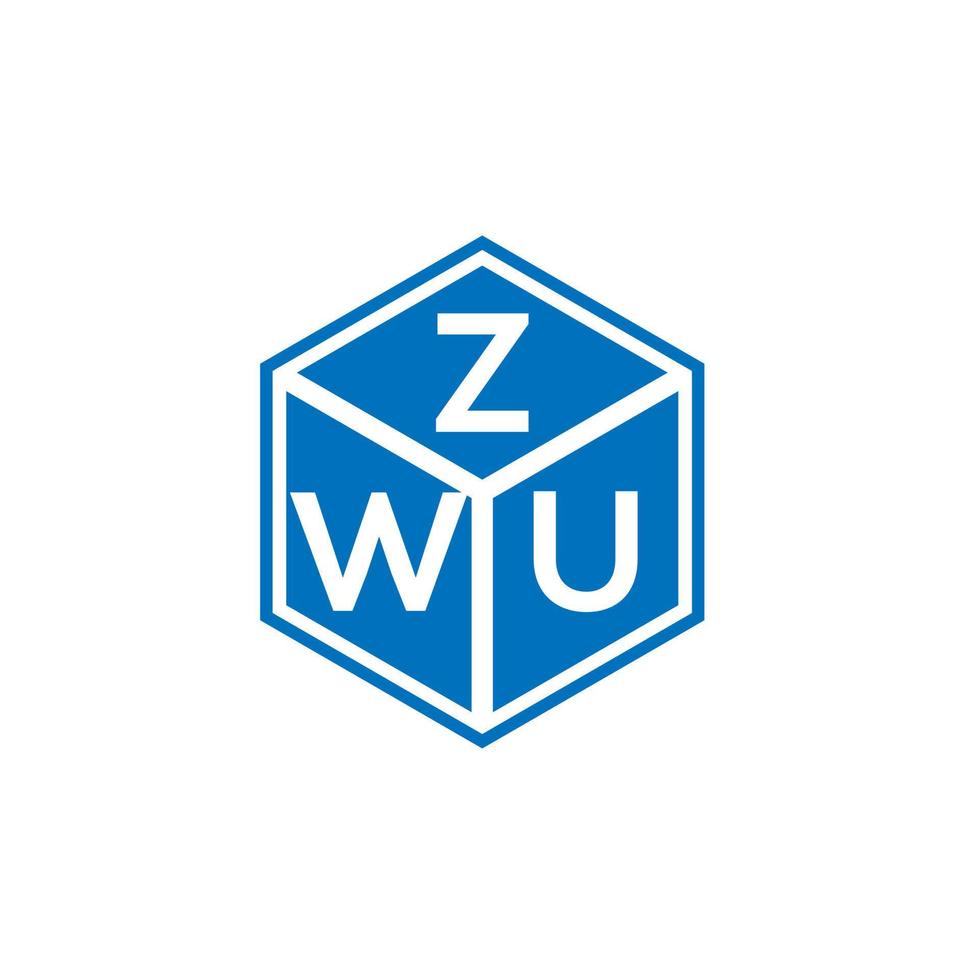 création de logo de lettre zwu sur fond blanc. concept de logo de lettre initiales créatives zwu. conception de lettre zwu. vecteur