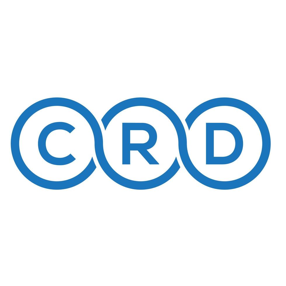 création de logo de lettre crd sur fond blanc. concept de logo de lettre initiales créatives crd. conception de lettre crd. vecteur