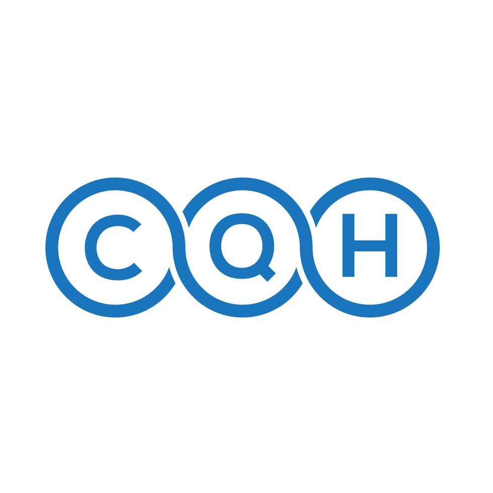 création de logo de lettre cqh sur fond blanc. concept de logo de lettre initiales créatives cqh. conception de lettre cqh. vecteur