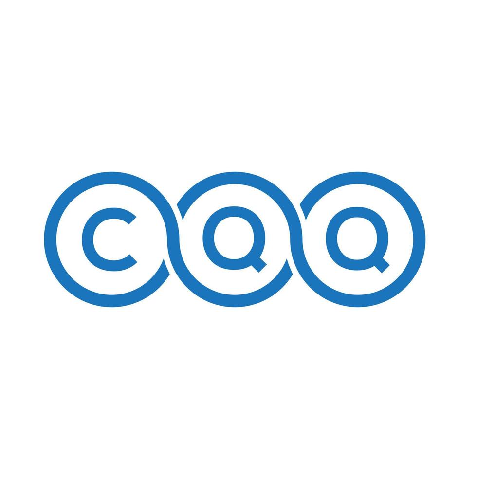 création de logo de lettre cqo sur fond blanc. concept de logo de lettre initiales créatives cqo. conception de lettre cqo. vecteur