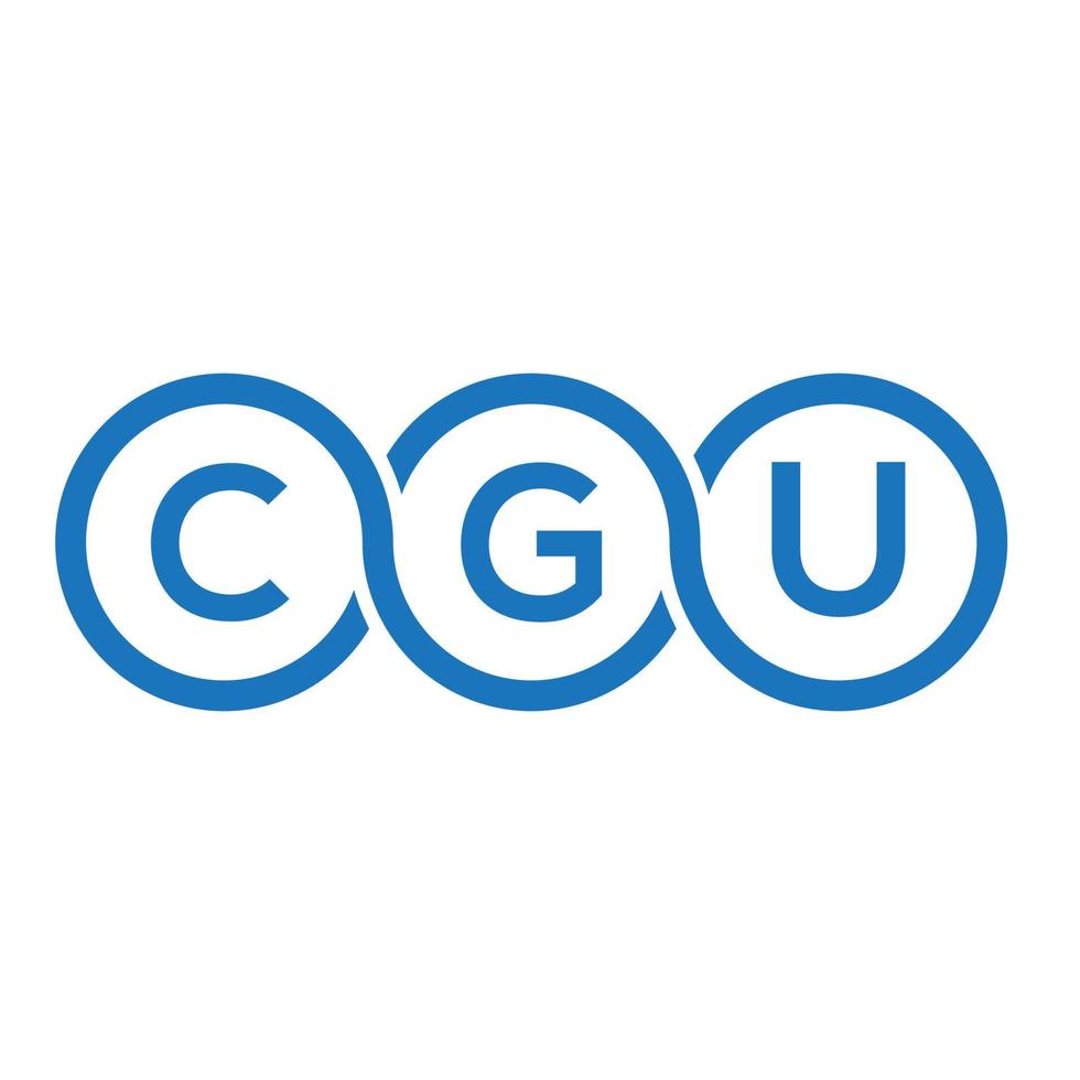 création de logo de lettre cgu sur fond blanc. concept de logo de lettre initiales créatives cgu. conception de lettre cgu. vecteur