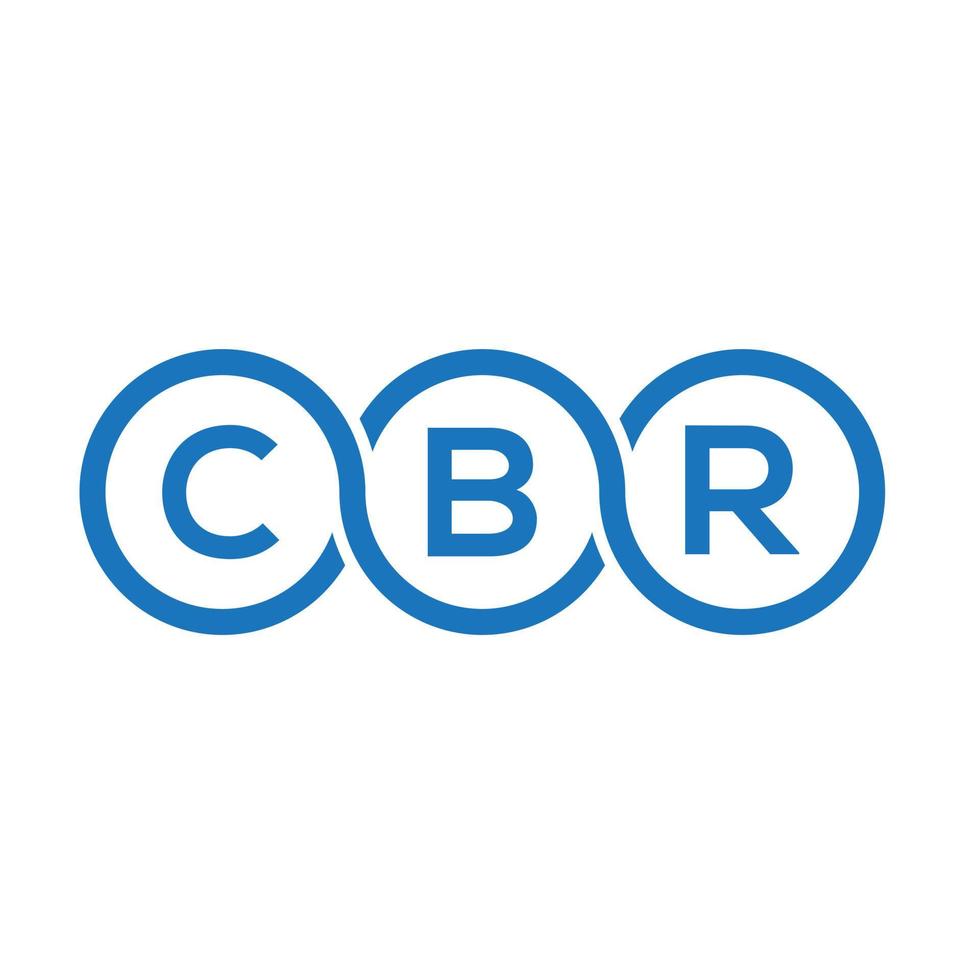 création de logo de lettre cbr sur fond blanc. concept de logo de lettre initiales créatives cbr. conception de lettre cbr. vecteur