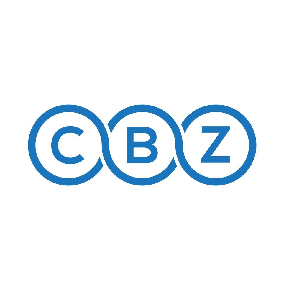 création de logo de lettre cbz sur fond blanc. concept de logo de lettre initiales créatives cbz. conception de lettre cbz. vecteur