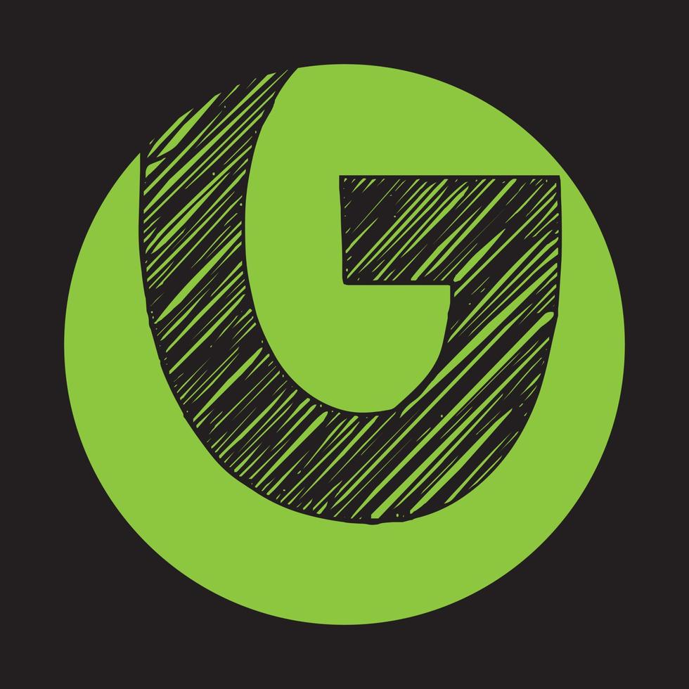 lettre initiale logo g, modèle de logo vecteur