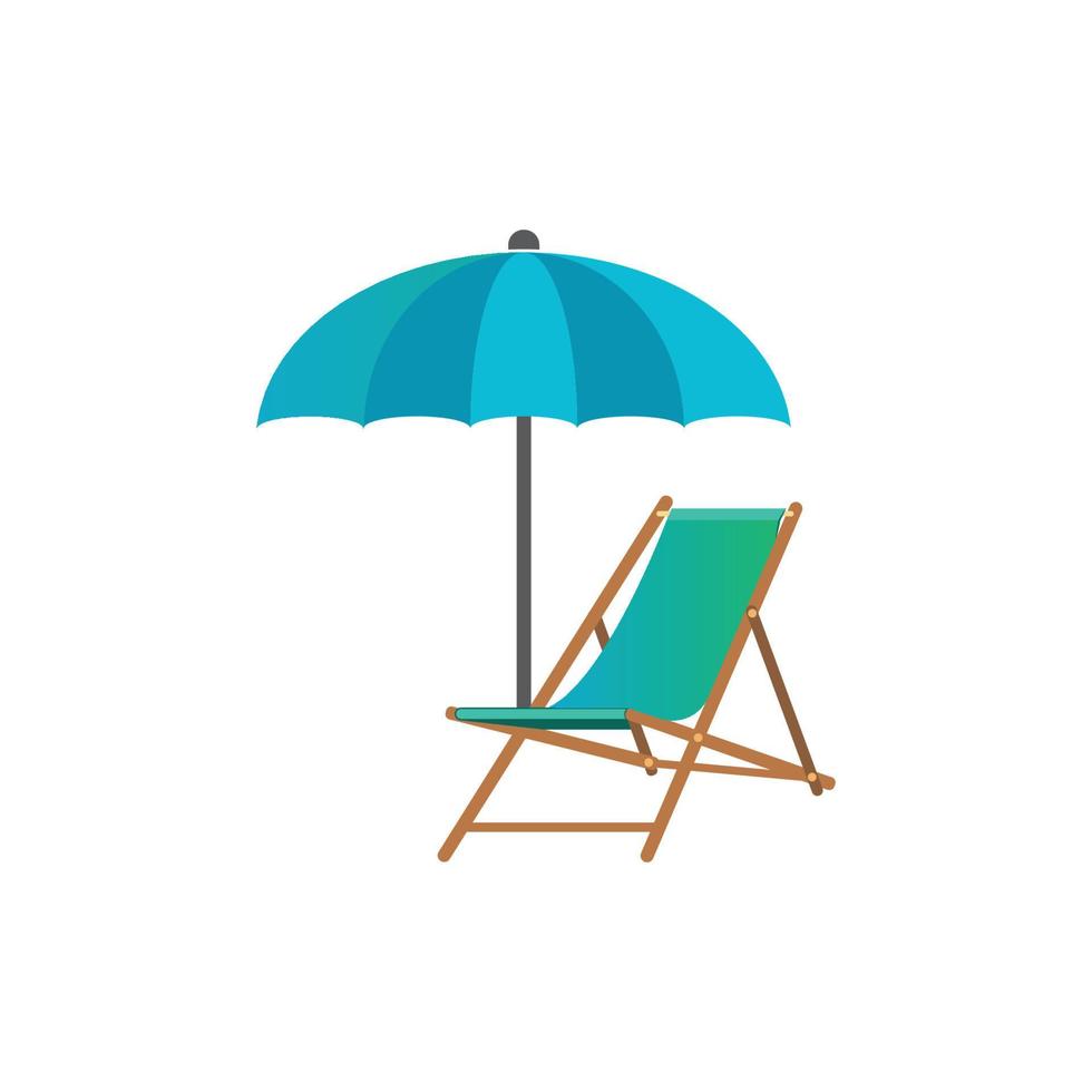 parapluie table mer logo vecteur